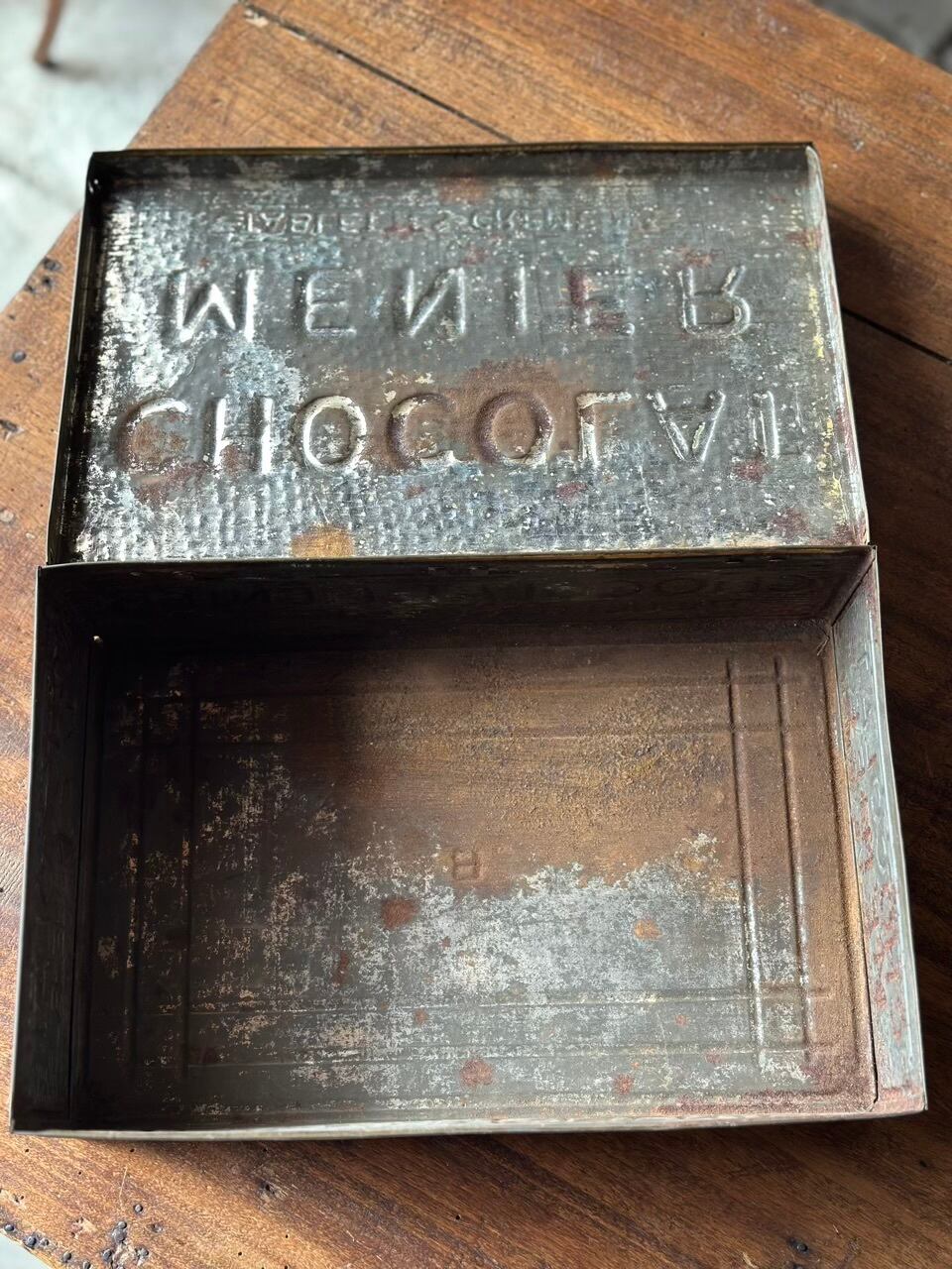 ショコラムニエのTIN缶 CHOCOLAT MENIER 長方形 | Brocante de La