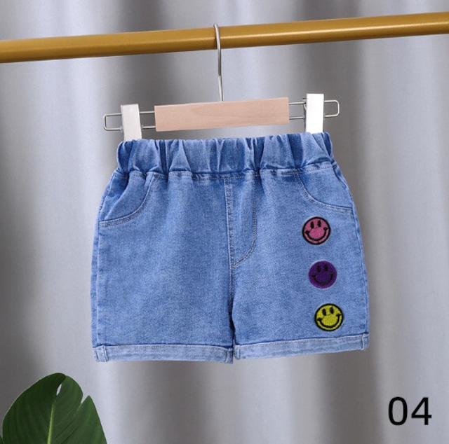 ミニデニムショートパンツ(スマイル)