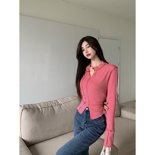 Tシャツ シャツ オータムウィンタートップス ロング 秋物 冬物 ガールズファッション7630929551