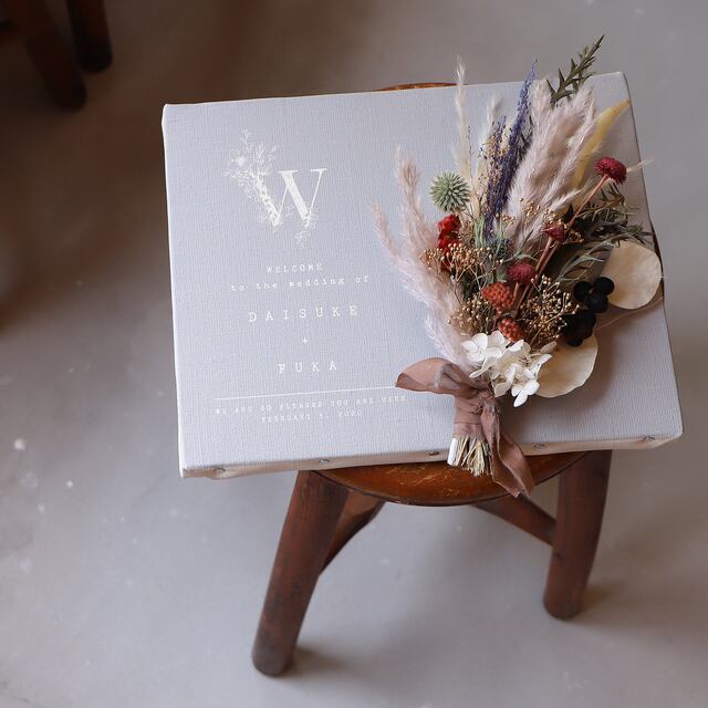 イニシャル フラワーウェルカムボード│結婚式 スワッグ | DIY store PBW