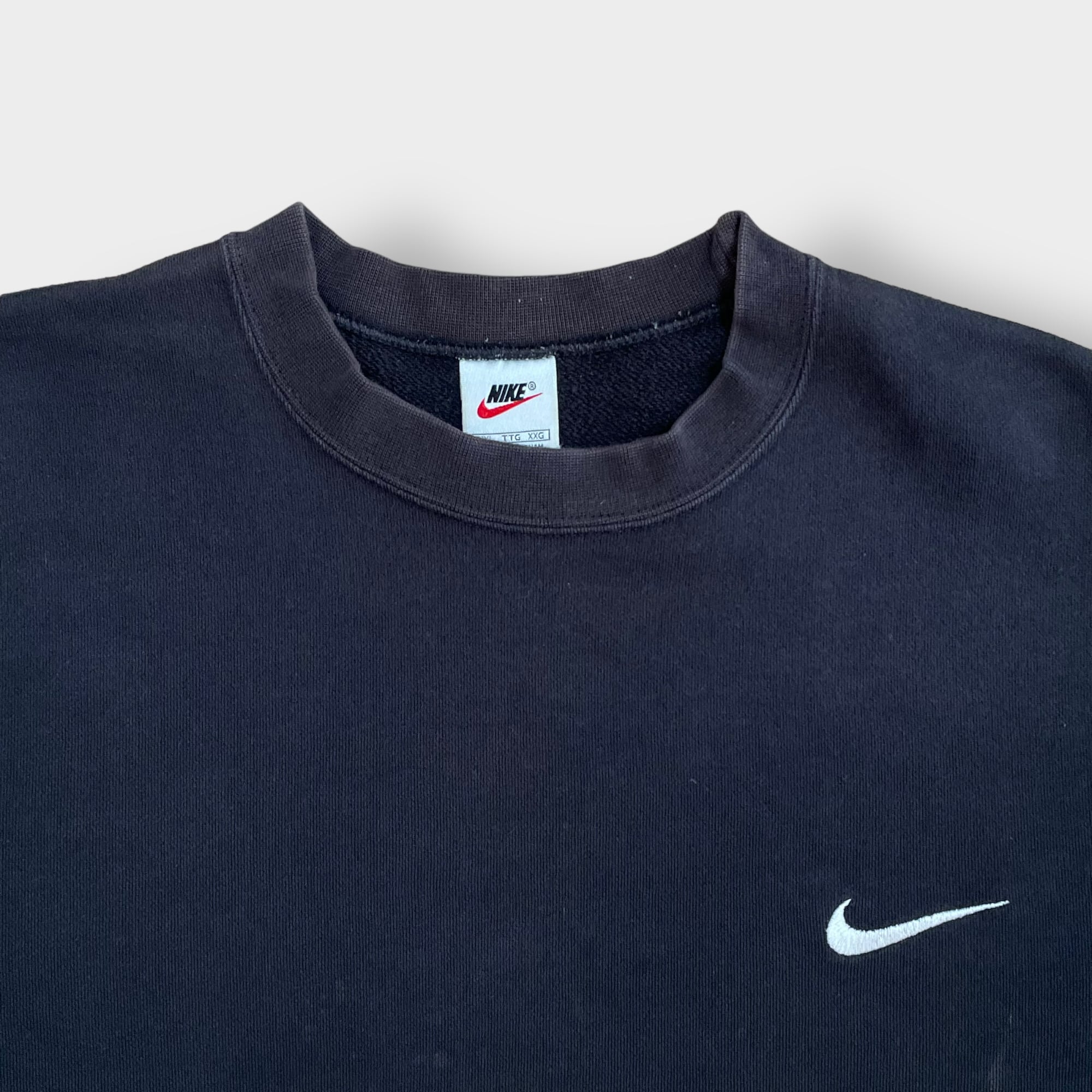 90's NIKE ナイキ tシャツ スウッシュ デカロゴ ブラック