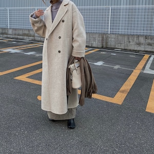 back tuck handmade long coat