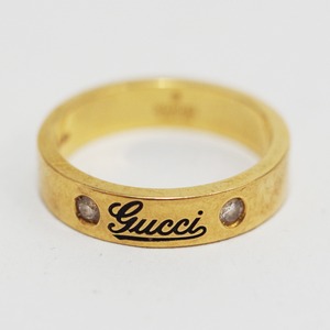 GUCCI グッチ 2PDリング　イエローゴールド　K18　アクセサリー