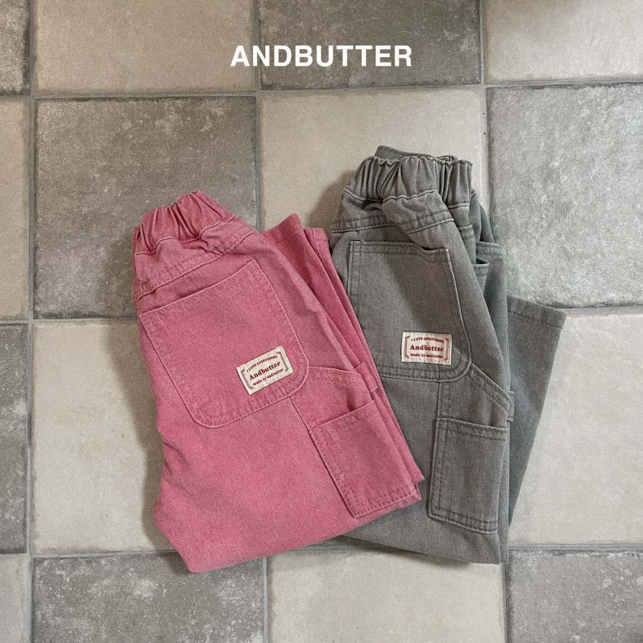 《ラスト1点/ﾋﾟﾝｸSサイズ》【即納】and butter/POCKET DYINGPANTS