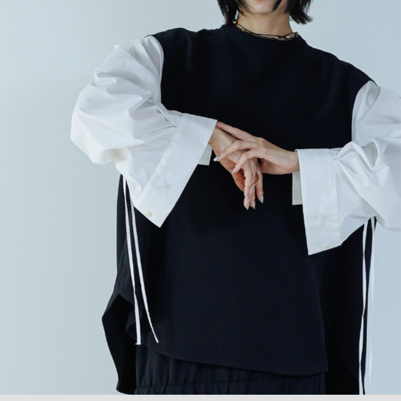 ★OUTLET★Shirring Design Blouse