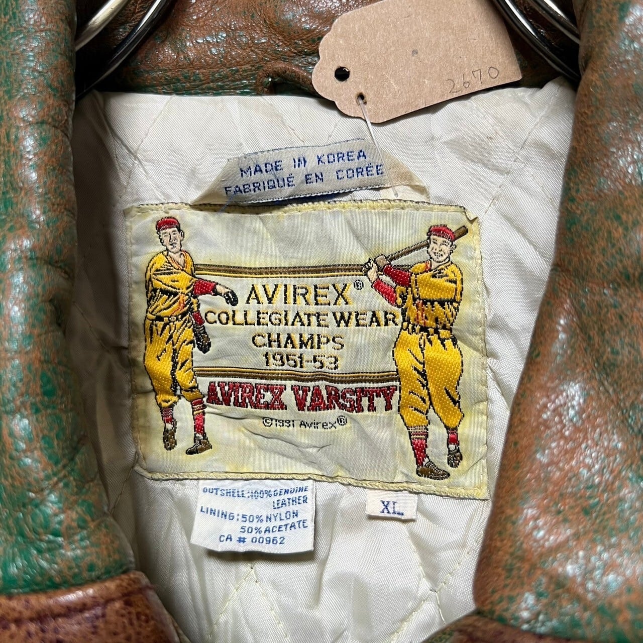 90's】AVIREX レザージャケット XL Vintage | 古着屋OLDGREEN