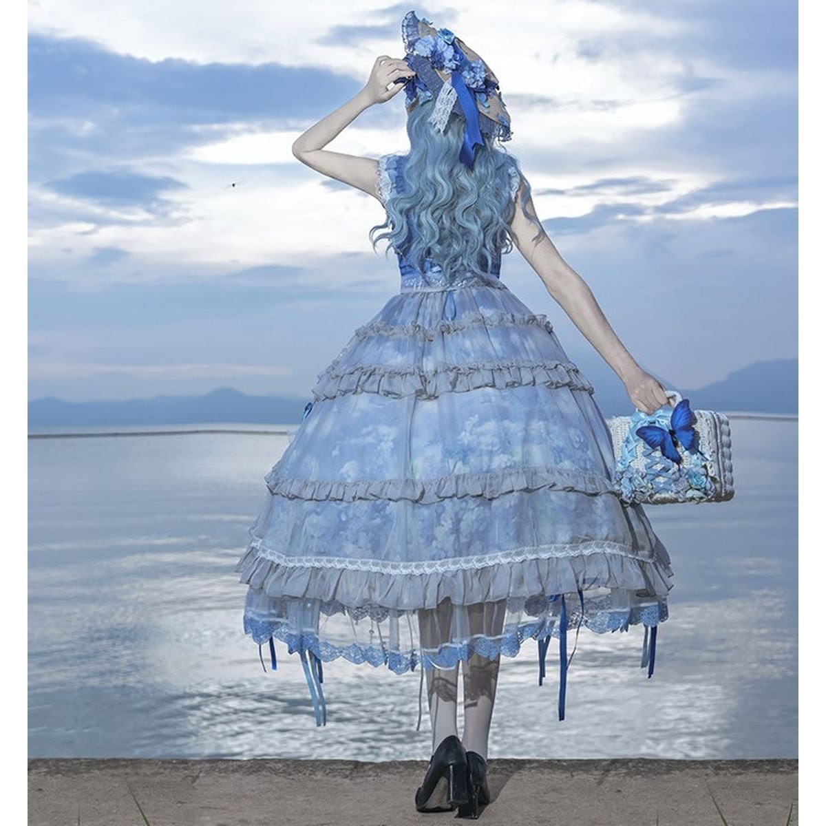 蒼花の水庭・コルセットチュールロングドレスセット | Maiden's Rêve
