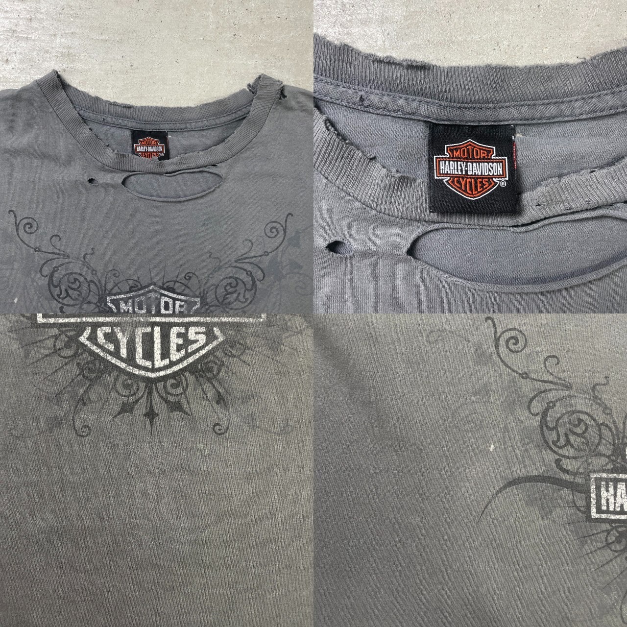 00年代 Harley-Davidson ハーレーダビッドソン ロングTシャツ ロンT 