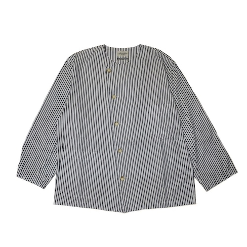 【Marvine Pontiak Shirt Makers】Crew Neck SH(Blue Stripe)〈国内送料無料〉在庫あり※メーカーの意向によりオンラインストアでのカート機能でのご注文不可となります。