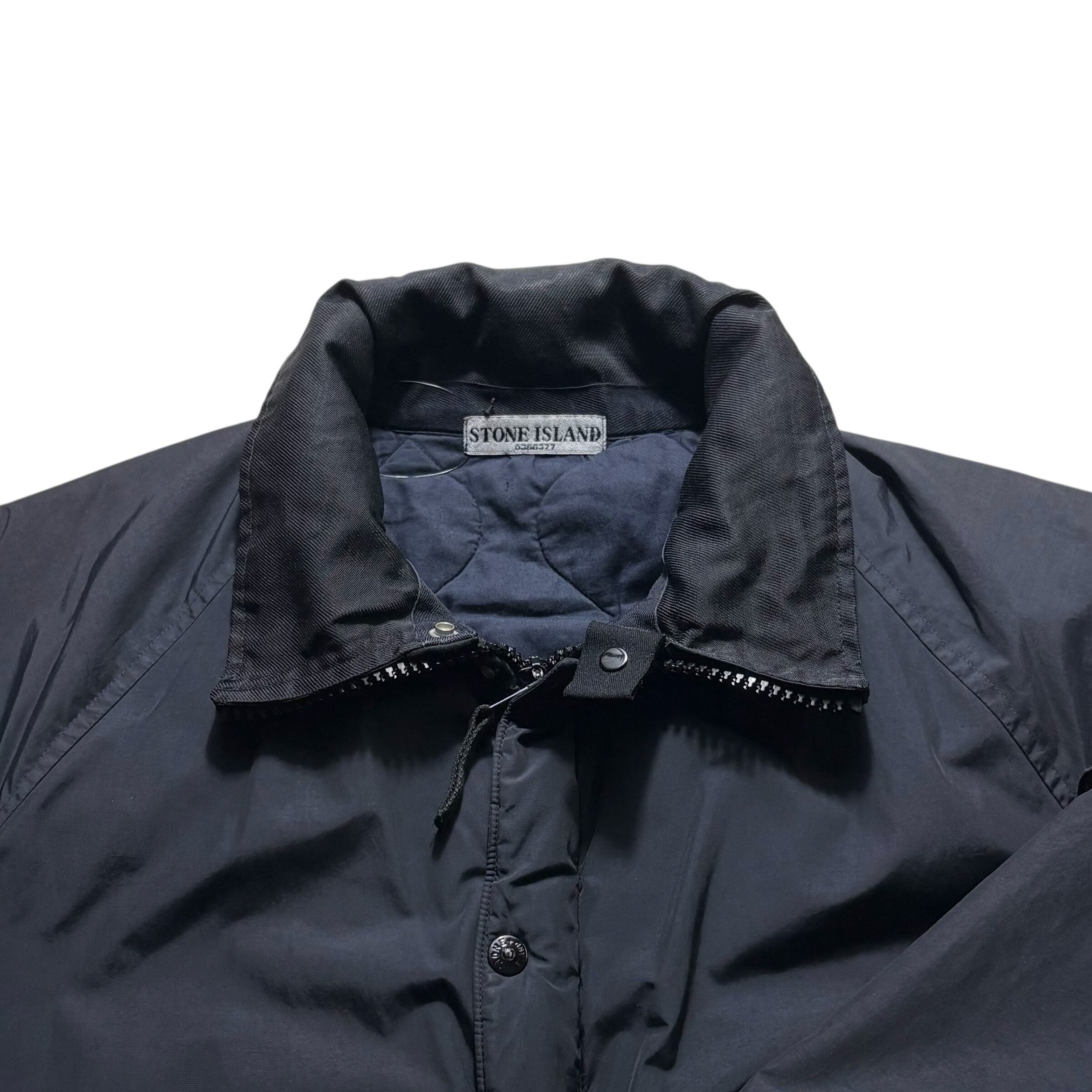 archive 2004aw STONE ISLAND black padding jacket | NOIR ONLINE