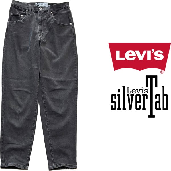1点物◇リーバイスLevisシルバータブ黒ブラックジーンズ27デニムパンツ