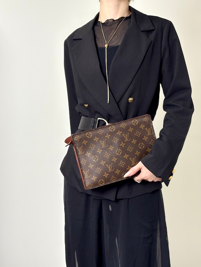 PRADA プラダ ショルダーバッグ ブラック ロゴ レザー ホーボーバッグ vintage ヴィンテージ オールド ay6whk