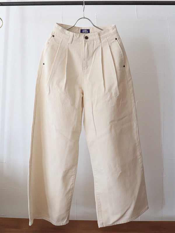 L'ours Polaire et Bleu(ルスポレイル&ブルー) IVORYデニムワイドパンツ