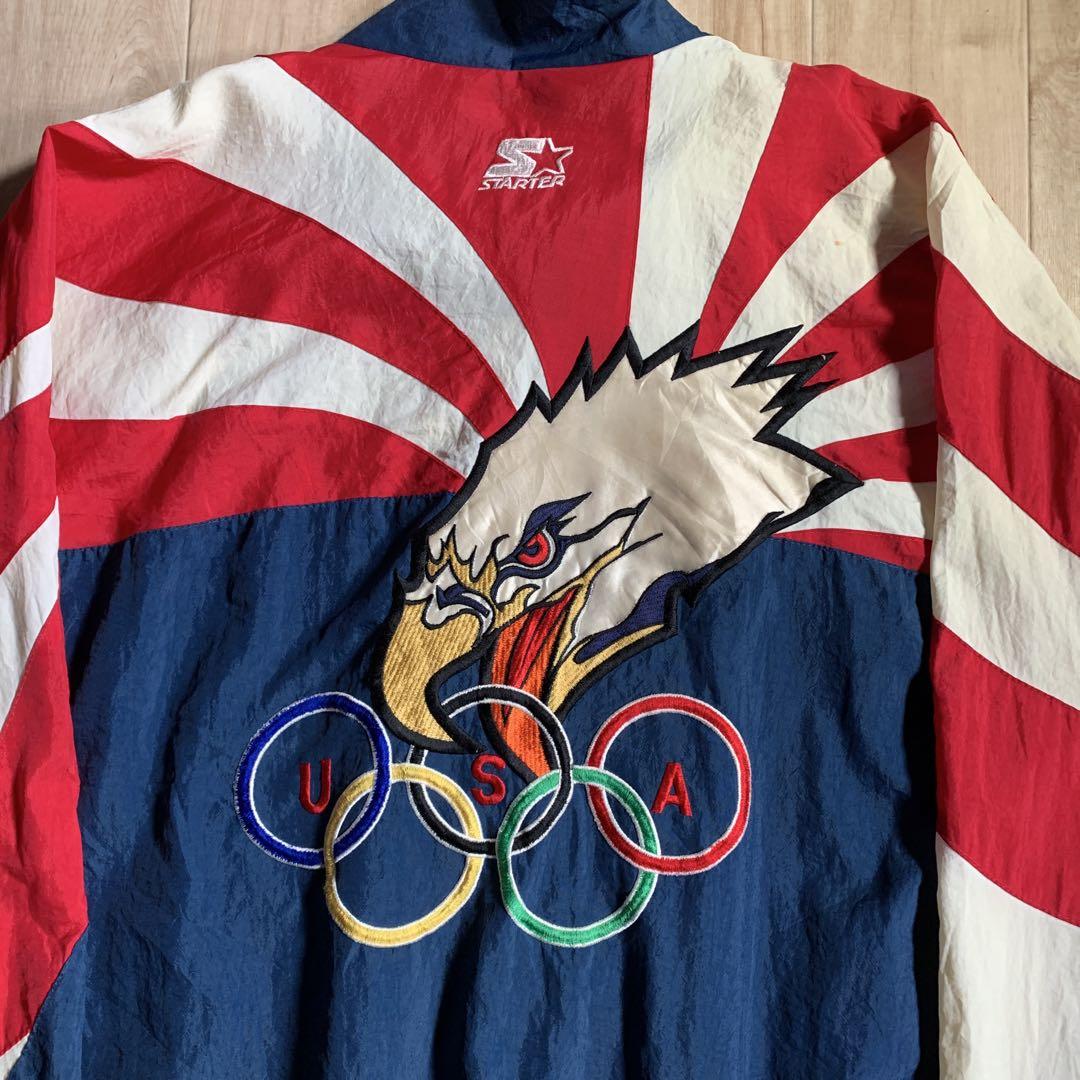 90s ヴィンテージ  ビンテージ　　オリンピック　五輪　刺繍　ナイロン