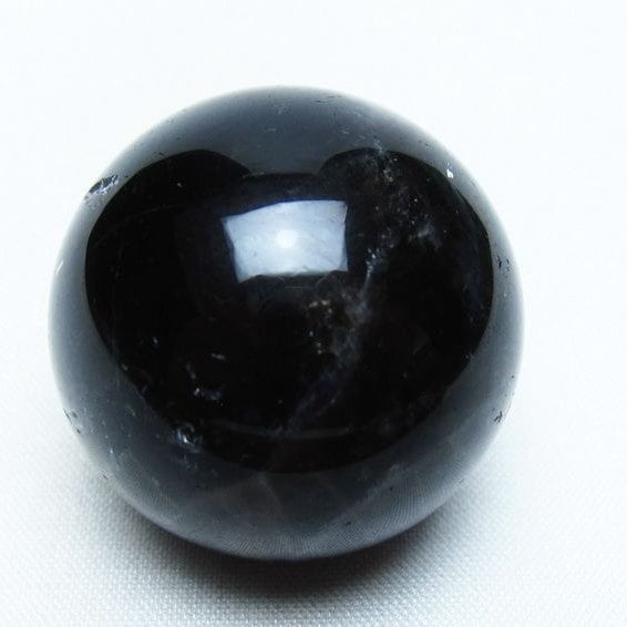 モリオン 丸玉 34mm 黒水晶 スフィア 置物 一点物 141-7993
