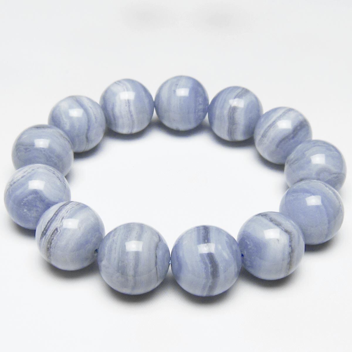 ブルーレースアゲート ブレスレット 19mm 一点物 111-52451