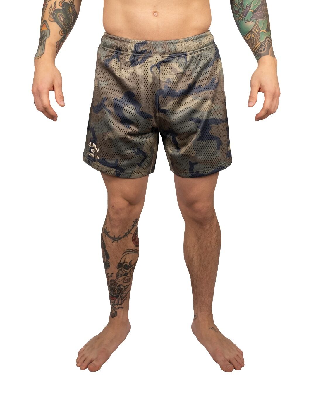 特典付き予約注文!SCRAMBLE MESH HYBRID グラップリングショーツ WOODLAND