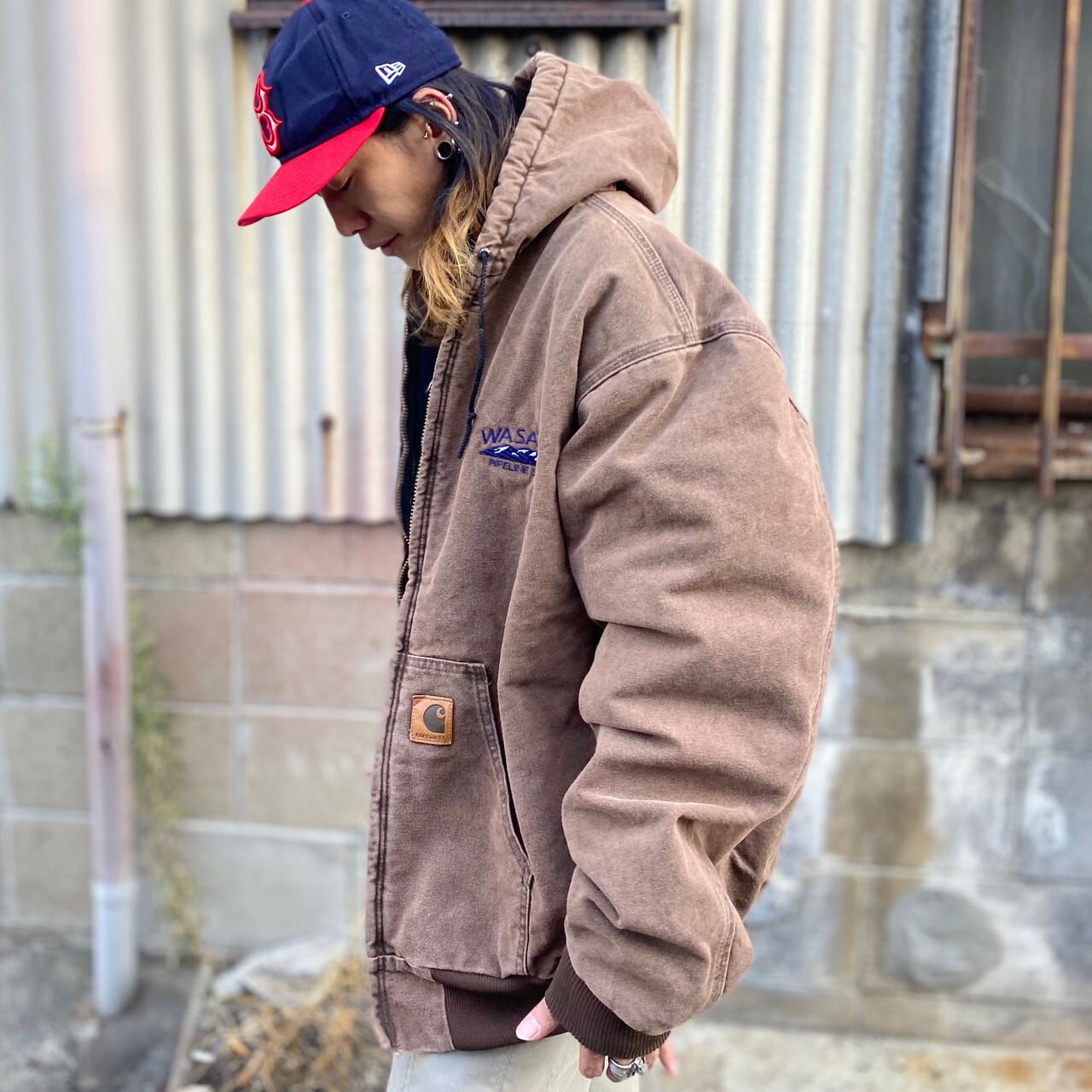 【入手困難】 carhartt フルジップパーカー XL 大きいサイズ ブラウン