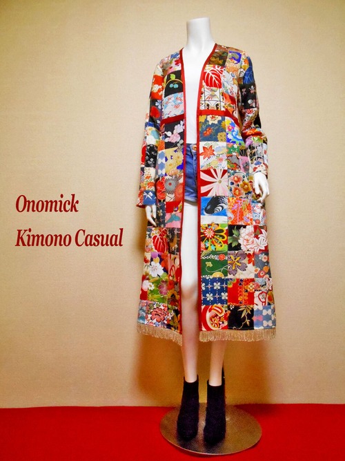パッチワーク着物ガウン Patchwork Kimono Gown LJ-132/M