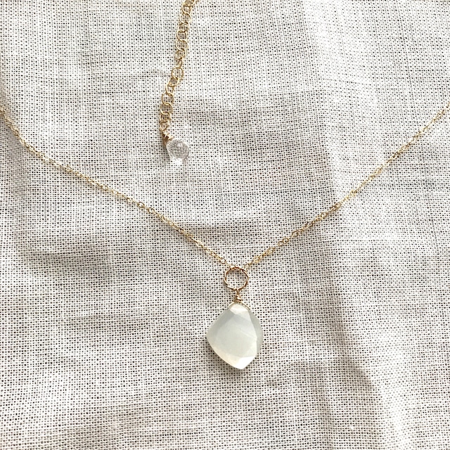 Moonstone＊Necklace/K14 gf