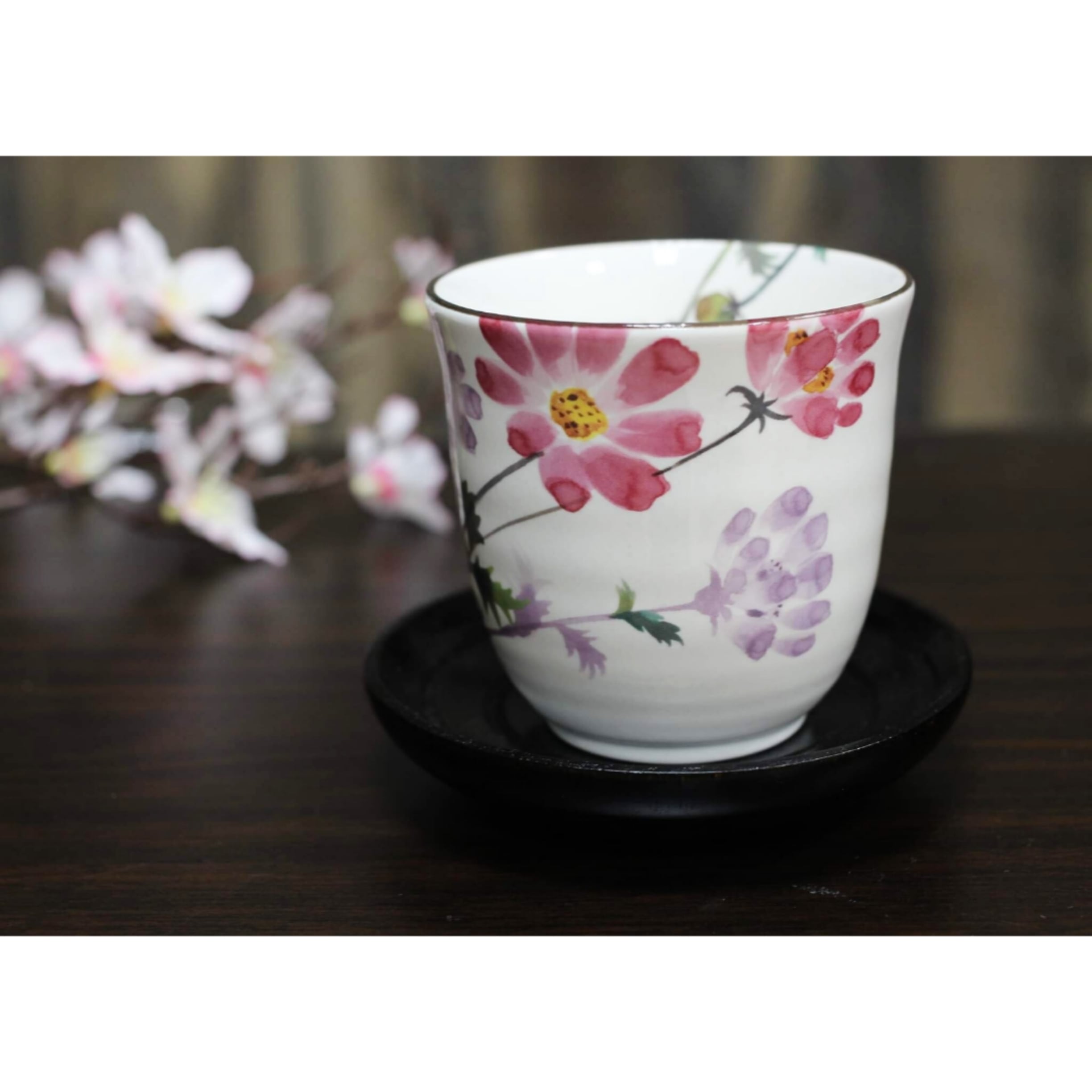 【額縁あり】秋桜(コスモス)の陶器作品 楽天市場】絵画 鈴木香／筆 「秋桜（コスモス）」 SM号 日本画 複製 額