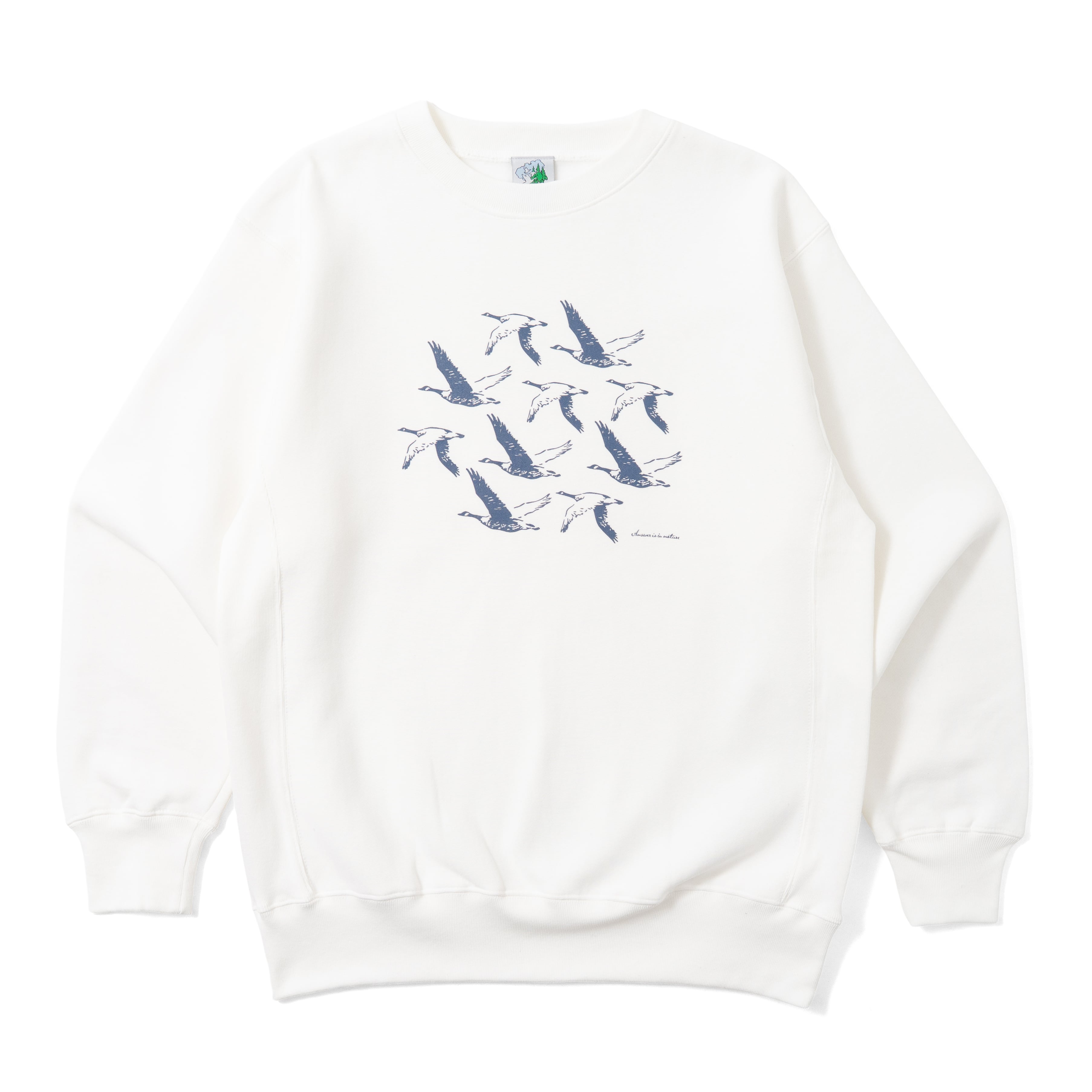 【ディスプレイ】BIRD JOURNEY SWEATSHIRT WHITE