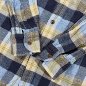 45R フォーティファイブアールピーエム チェック BD ボタンダウン 長袖 ネルシャツ 3/ブルー系 メンズ