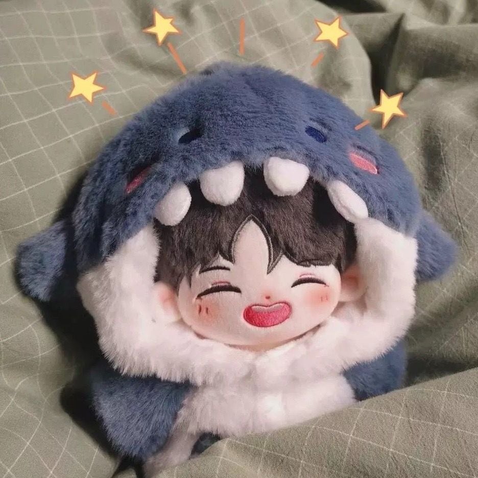 20cmぬい服】ぬい服 かわいい 青色 ピンク サメ 着ぐるみ 動物