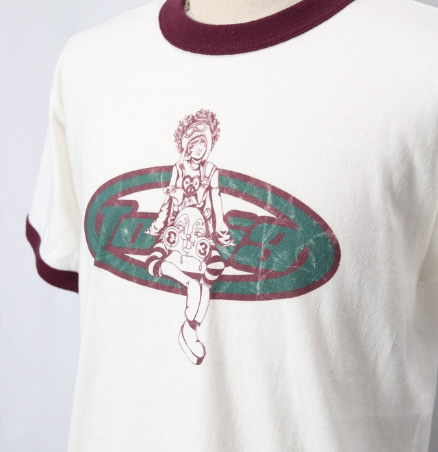 Logo Girl ringer T-shirt (ロゴ ガール リンガー ティーシャツ)【Burgundy】