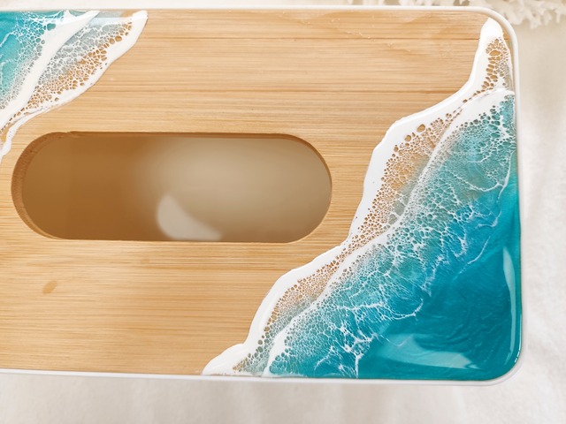 134.オーシャンレジンアート ティッシュBOX