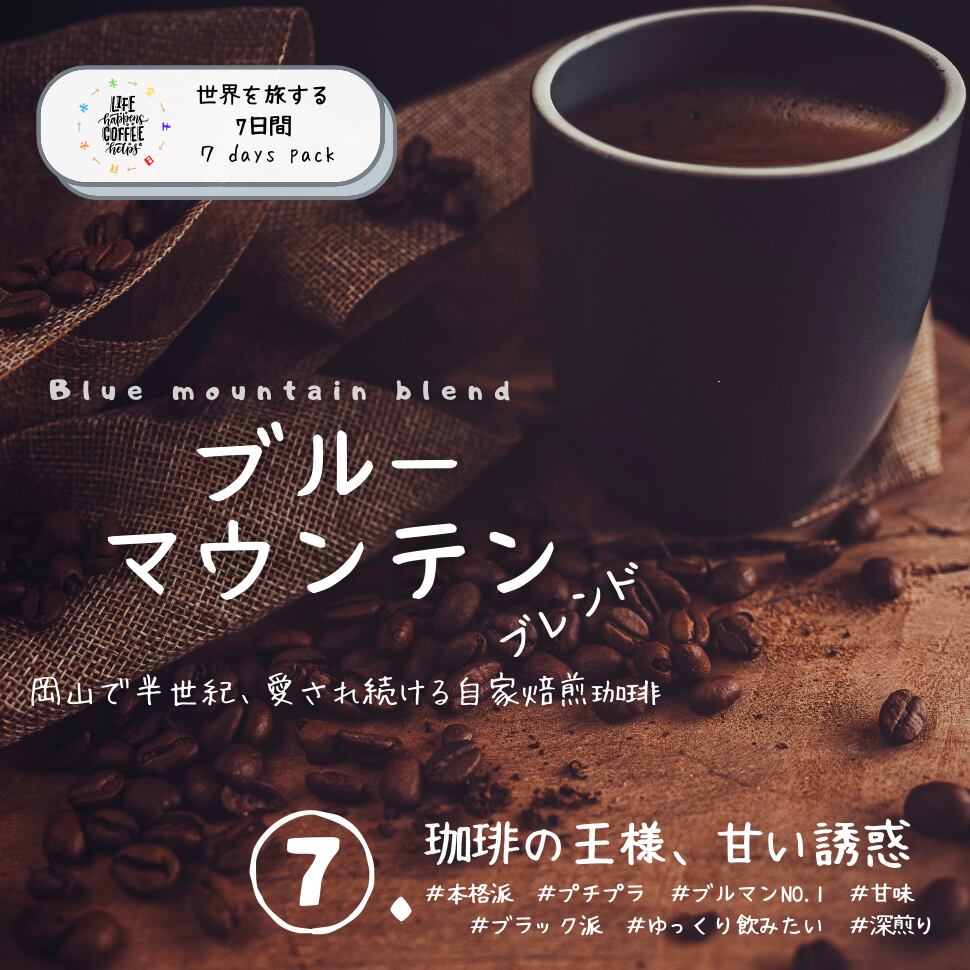 お試しセット ７daysパック 20g×7種(2人用 粉） トーアコーヒー商会