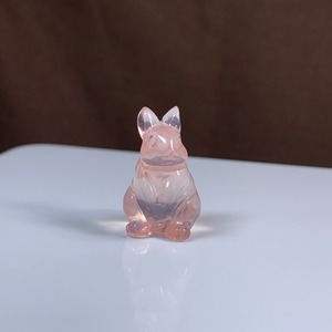 12.超透明☆モザンビーク産ローズクォーツ・うさぎさん