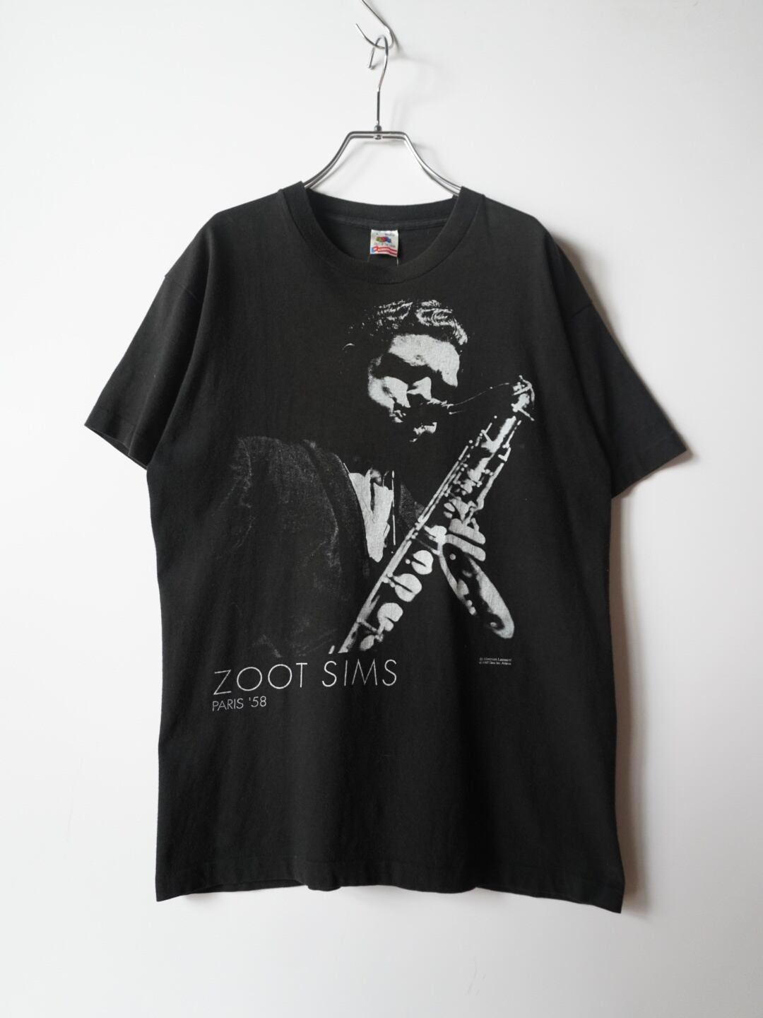 90s Gear Inc Zoot Sims Tシャツ 1992 Gear Inc. “ZOOT SIMS PARIS '58” Jazz Musician T-Shirt SIZE L