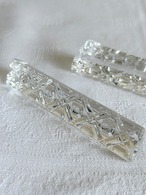 カトラリーレスト クリスタル　ガラス製　ナイフレスト　箸置き　2個セット　12twem1