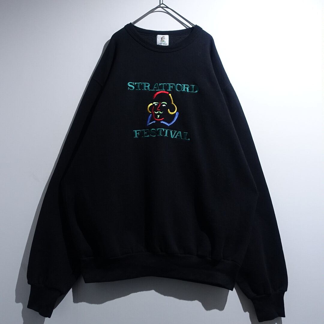 Black STRATFORD FESTIVAL Embroidered Design Sweat