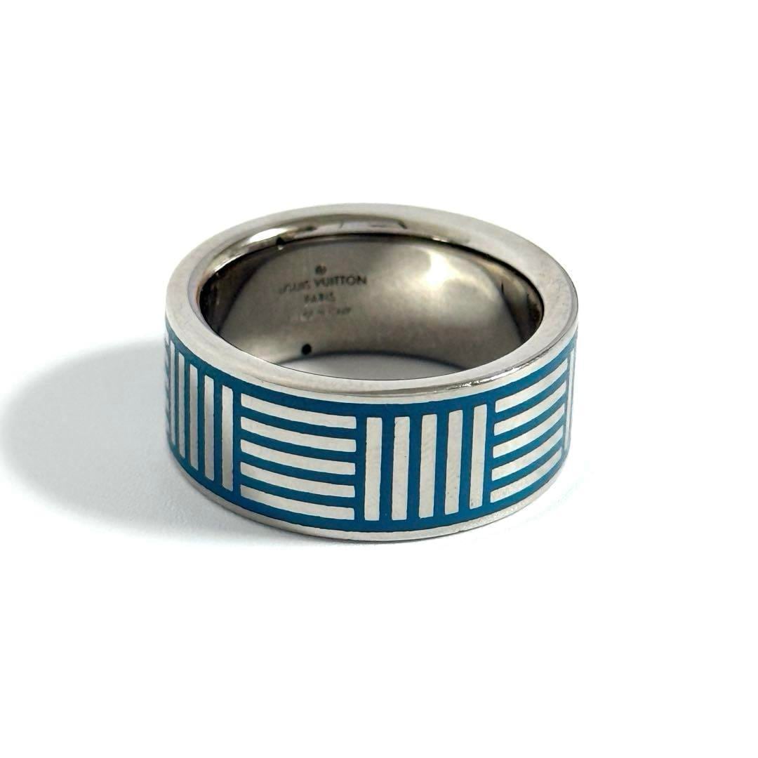 【21号・美品】ルイヴィトン　メンズ　指輪 バーグ ダミエカ ラーズ リング 21号・美品】ルイヴィトン メンズ 指輪 バーグ ダミエカ ラーズ リング