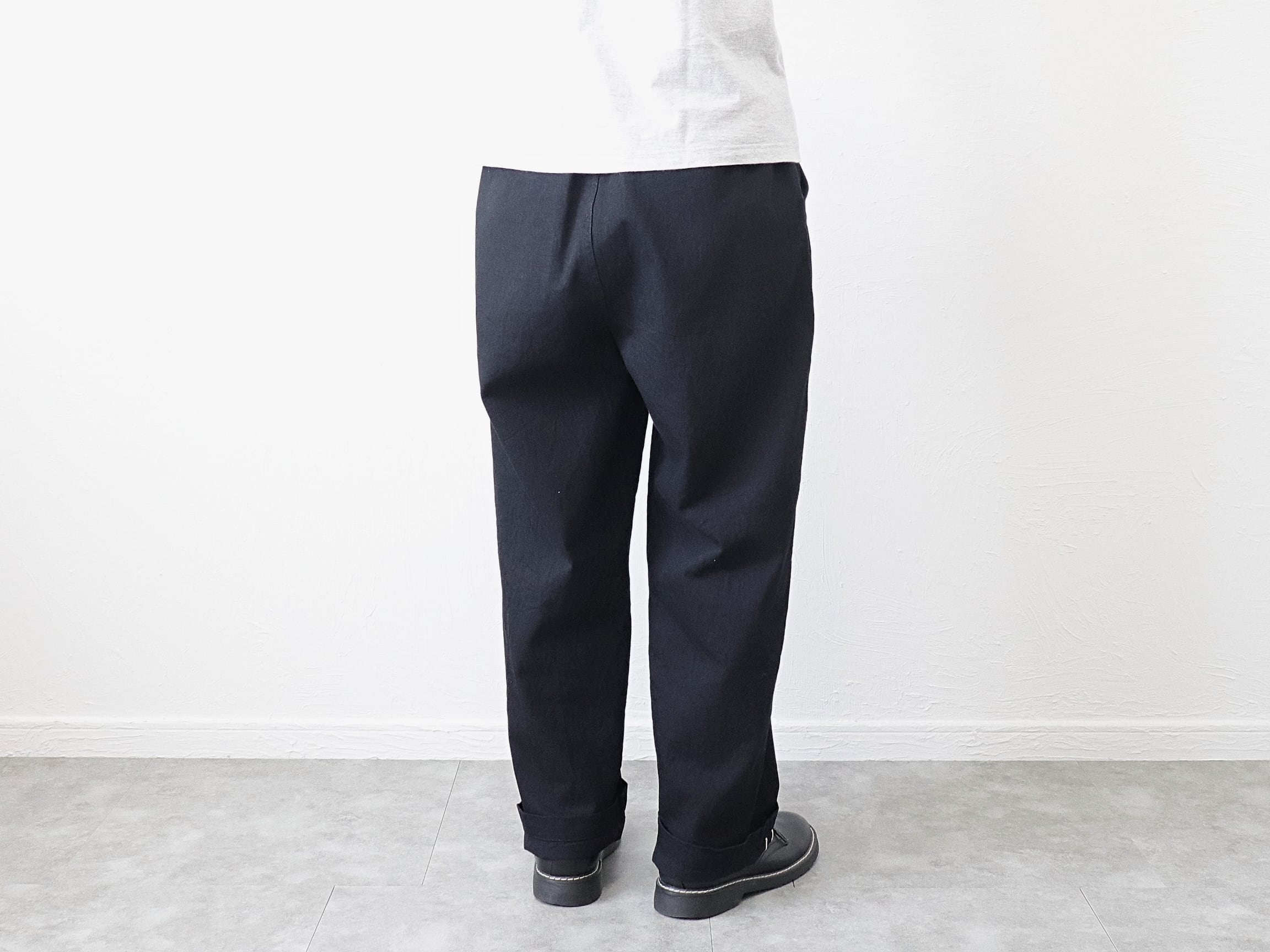 have a good day / DENIM RELAX TROUSER PANTS - BLACK ハブアグッド