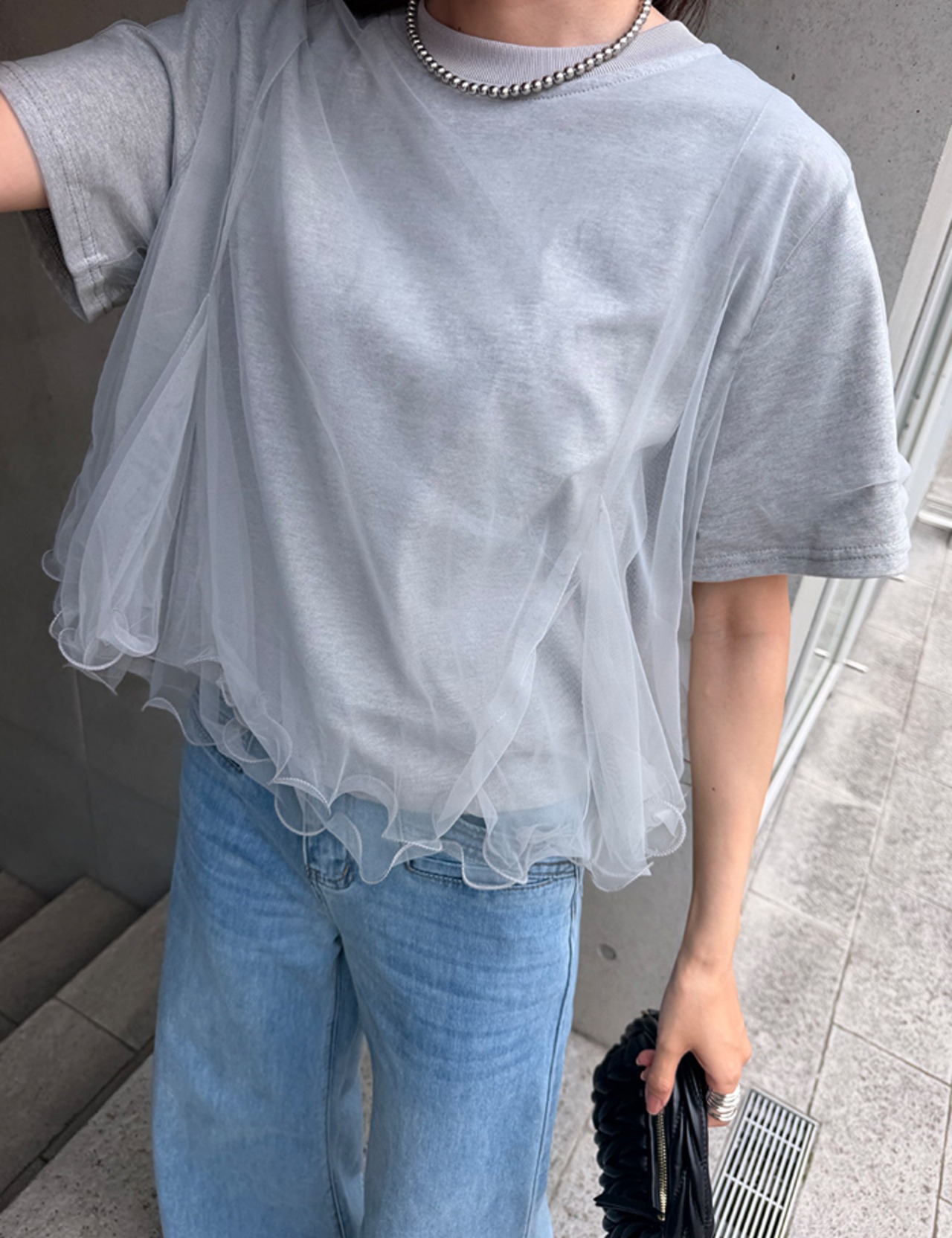 【26ss】Double-tulle Tops_2colors