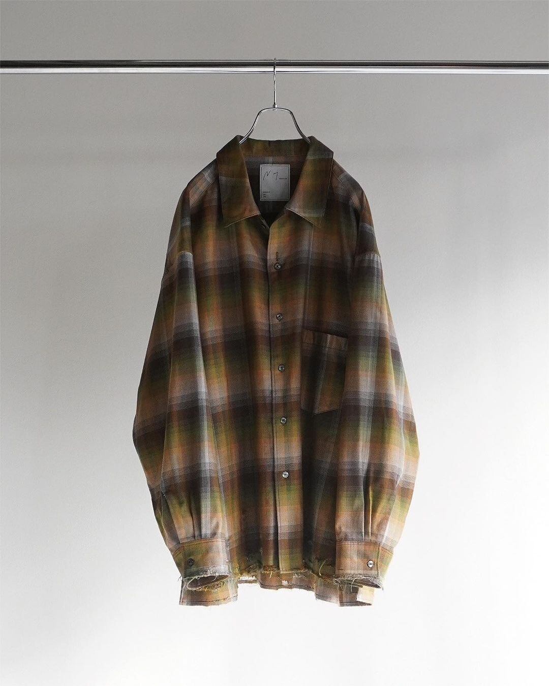 ANCELLM R/C CHECK PULL OVER SHIRT 24AWLOUIS VUITTON type☆A1