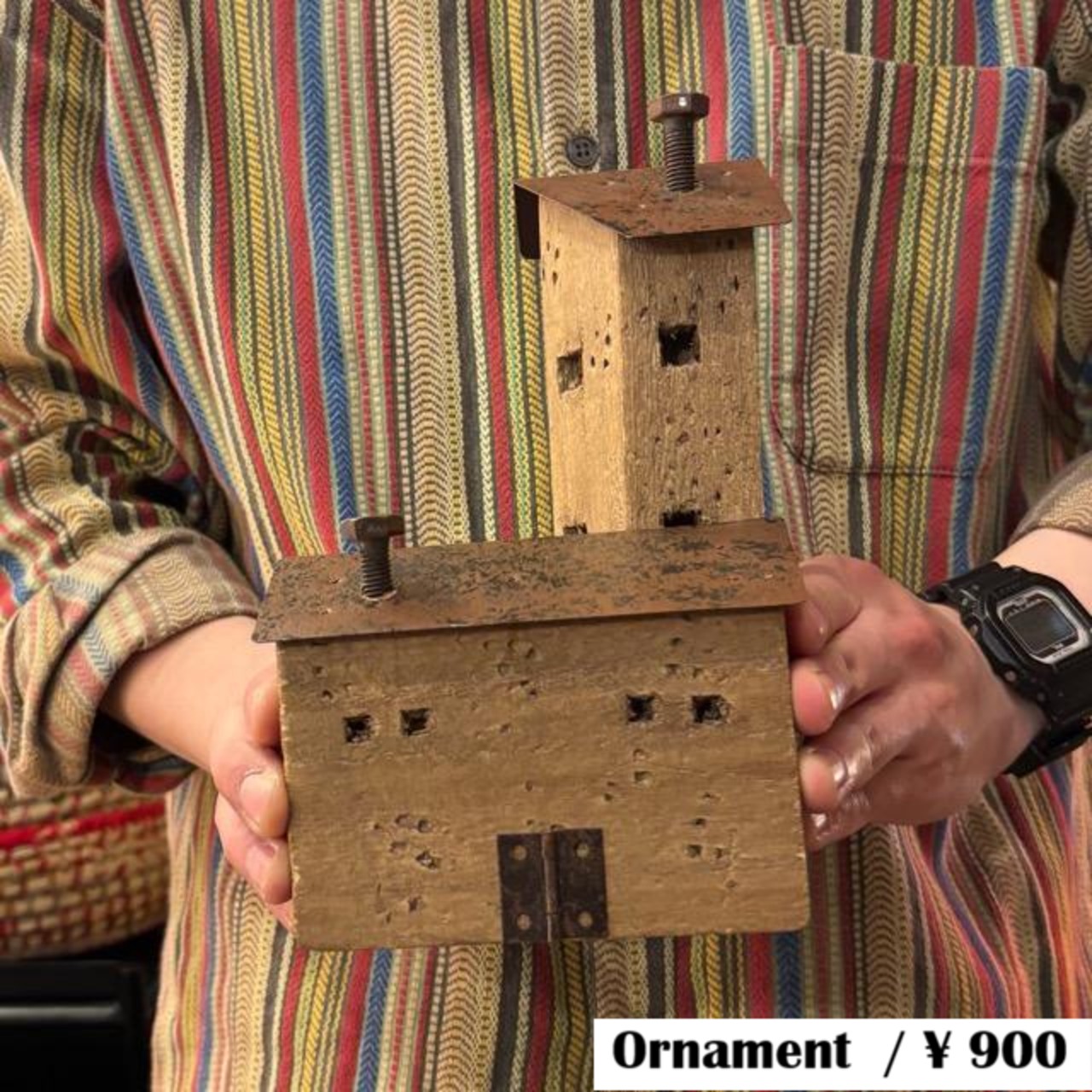China Wood House Object 2Type 中国 ウッドハウスオブジェ 2種 置物 インテリア雑貨 ギフト 飾り