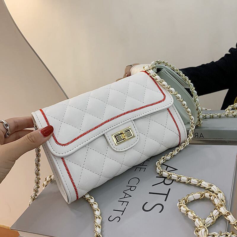 eignレディーススモールバッグ2020ニューウェーブサマーファッションダイヤモンドチェーンシングルショルダーメッセンジャーバッグネットレッドスモールスクエアバッグ Tiancai_Wing_Bag5761598