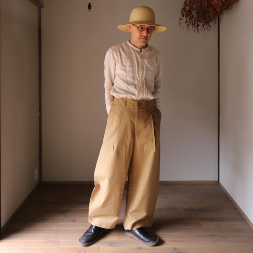 ASEEDONCLOUD/アシードンクラウド Handwerker/ハンドベーカー ワイドトラウザーズ BEIGE #181508コンパクトクロス