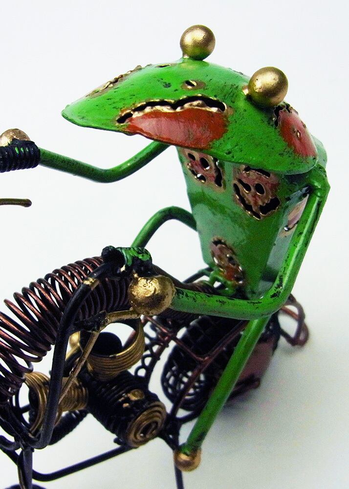 置物 カエル ライダー ブリキ ハーレーアニマル | caeru