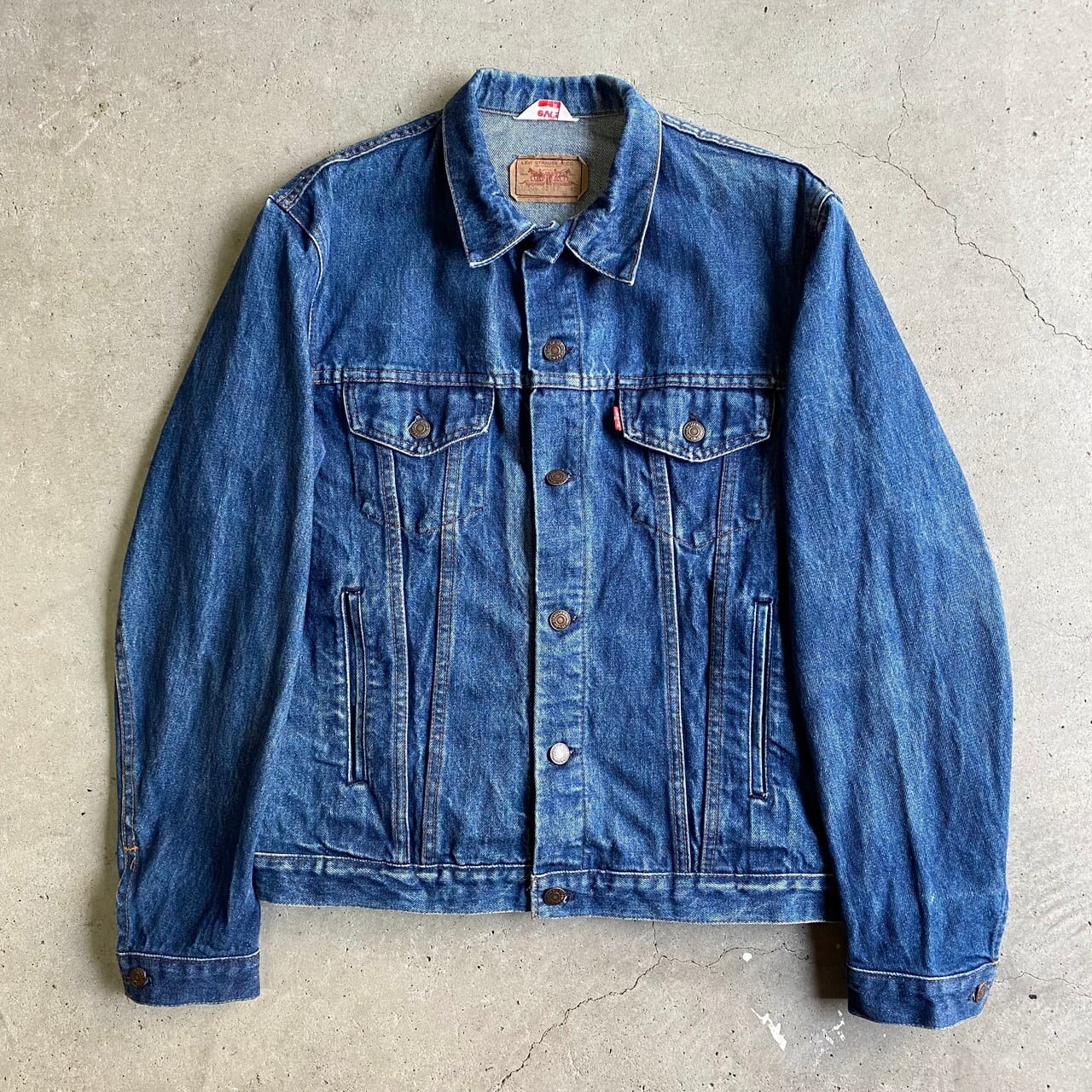 フランス製 80年代 ビンテージ Levi's リーバイス 70506 0217 デニムジャケット トラッカージャケット 42 メンズL相当  ヴィンテージ 古着 【デニムジャケット】 | cave 古着屋【公式】古着通販サイト