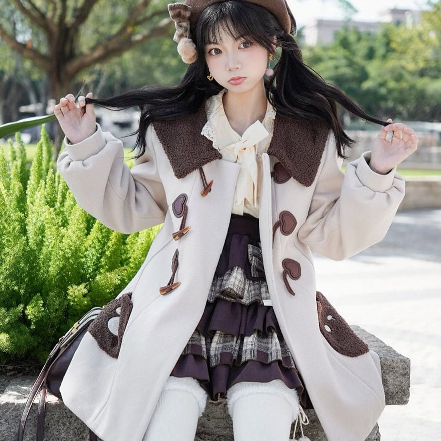 サブカル 服 地雷系 通販 コート ジャケット ロング丈 ダッフル 羽織り