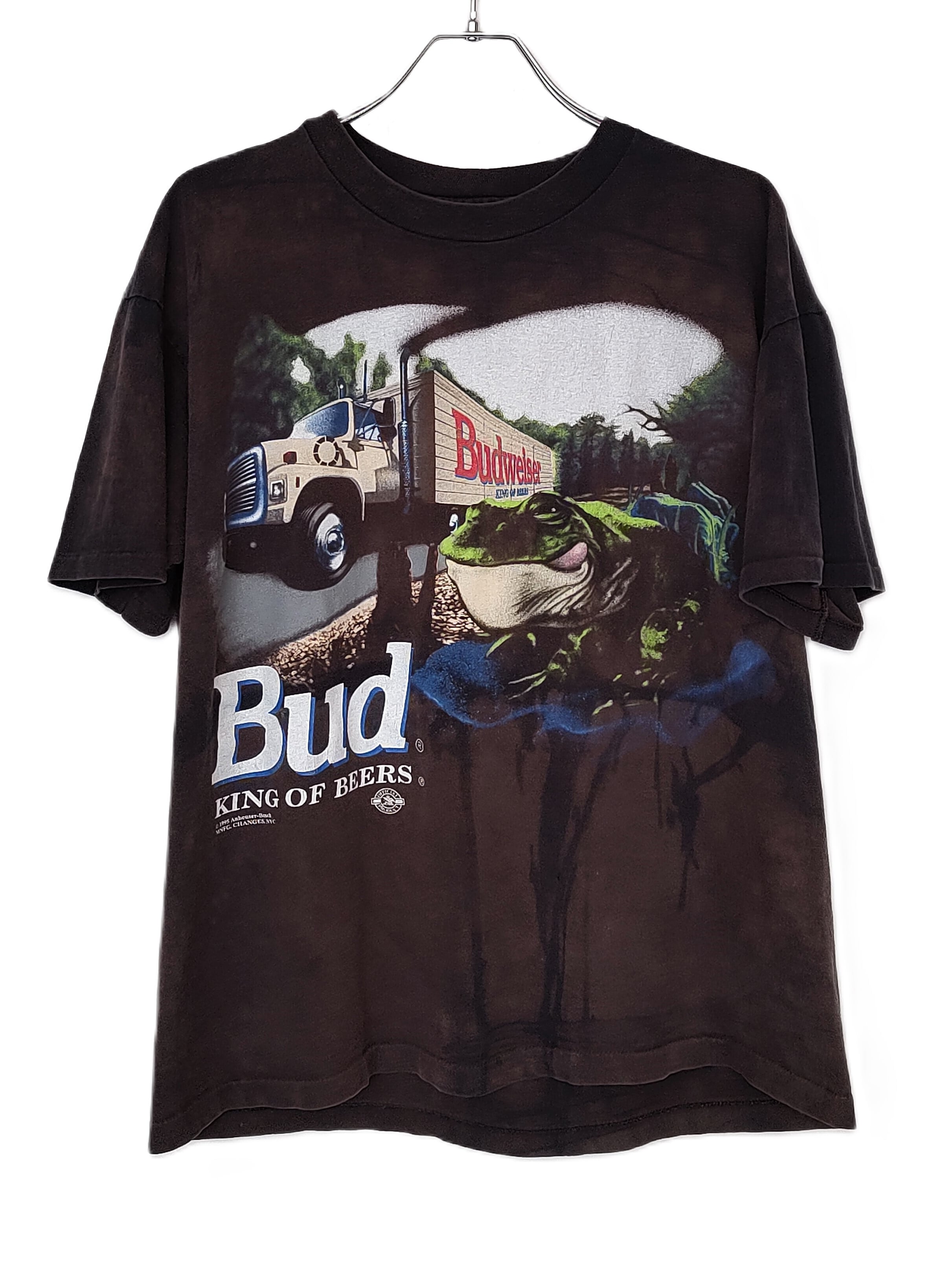 90s Anvil Budweiser（バドワイザー） Frog Tシャツ BLK XL | 霧の街