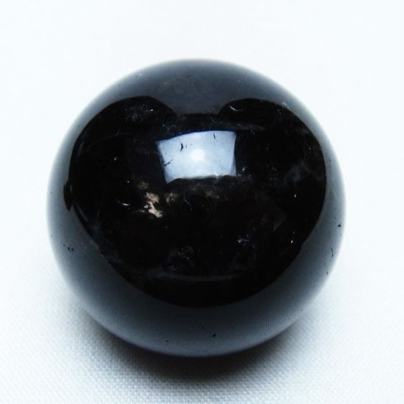 黒水晶 丸玉 34mm モリオン スフィア 置物 一点物 141-8244 | 天然石