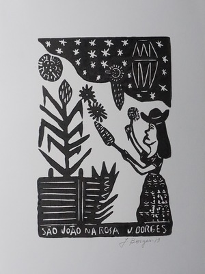 J.BORGES ジョタ・ボルジェス 木版画 M　【SAO JOAO NA ROSA】