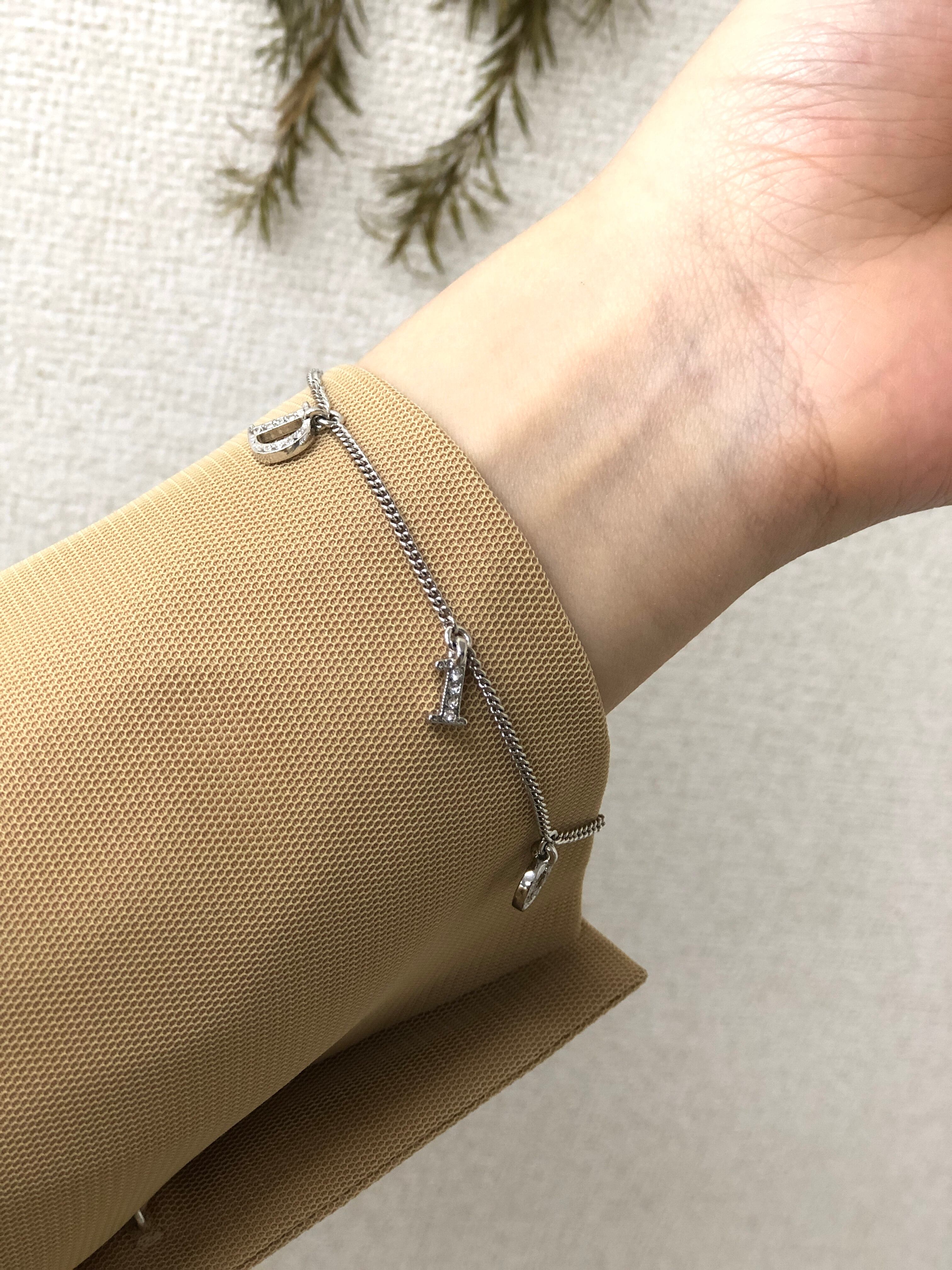 Christian Dior クリスチャン ディオール ブレスレット シルバー ロゴ 