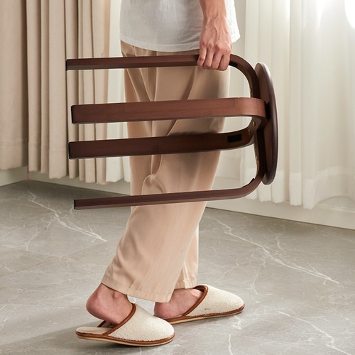 丸 スツール 45.4cm 木製 椅子 ナチュラル カントリー 北欧 ダークブラウン おしゃれ 可愛い リビングルーム 軽量